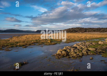 White Creek Bay in der Nähe von Arnside auf der Kent-Mündung Stockfoto