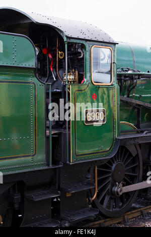 Dampfzug hielten an Watchet Station auf der West Somerset Railway, UK Stockfoto