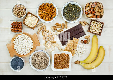 Produkte der Kollektion mit magnesium Stockfoto