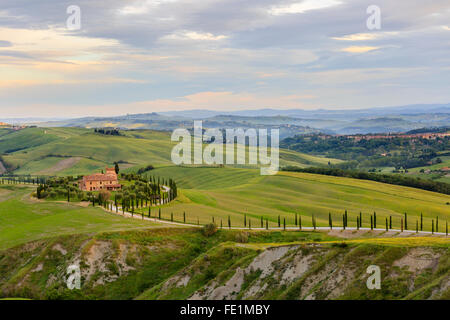 Terrapille, Pienza, Toskana, Italien Stockfoto