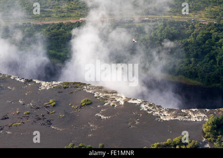 Microlight Flug, Victoria Falls, Sambia, Afrika Stockfoto