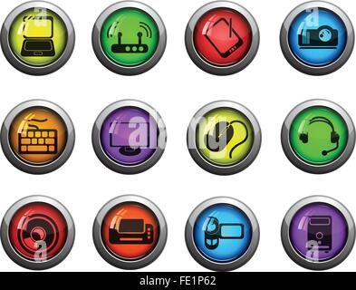 Computer-Technologie-icons Stock Vektor