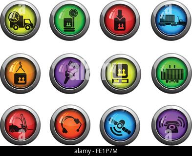 Logistik Icons set Stock Vektor