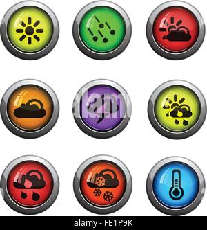 Wetter-Icons set Stock Vektor