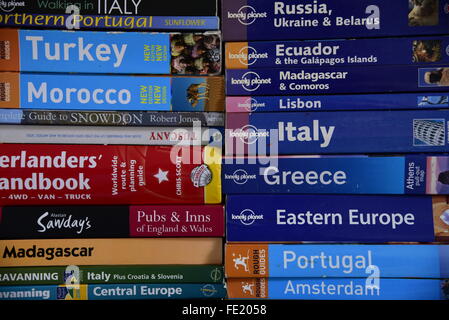 Reiseführer und Bücher Stockfoto