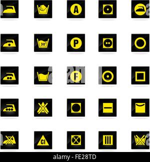 Wäscherei Icons set Stock Vektor