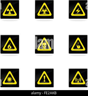 Gefahr-Zeichen-Symbole Stock Vektor