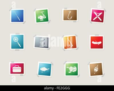 Angeln-Icon-set Stock Vektor