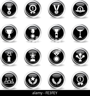 Medaillen und Tropheys einfach Symbole Stock Vektor