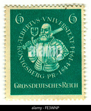 Eine Briefmarke gedruckt in Deutschland zeigt der Universität Königsberg. Stockfoto