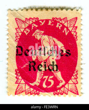 Eine Briefmarke gedruckt in Deutschland zeigt Bild vom Sämann Deutschland, ca. 1933. Stockfoto