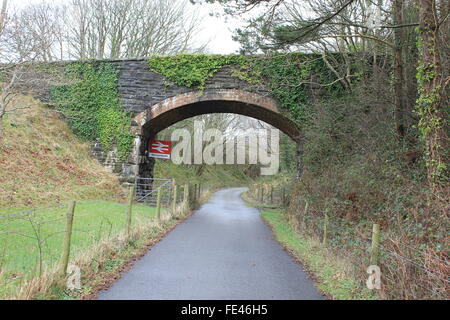 Der Ystwyth Trail, Teil der alten Aberystwyth Carmarthen Eisenbahnlinie von Wanderer & Radfahrer genutzt Stockfoto