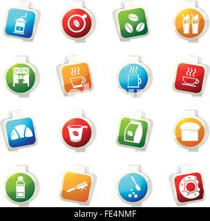 Cafe Icons set Stock Vektor