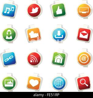 Social-Media Icons set Stock Vektor