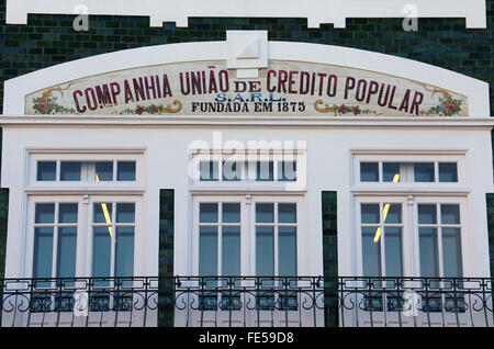 Genossenschaftsbank in der portugiesischen Stadt Porto Stockfoto