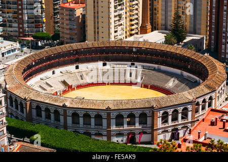 Arena Plaza de Toros De La Malagueta, 18. Jahrhundert. Ein Ort für den Stierkampf. Corrida. Malaga, Andalusien, Spanien. Stockfoto