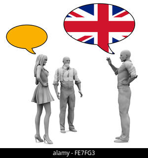 Lernen Sie die englische Kultur und Sprache zu kommunizieren Stockfoto