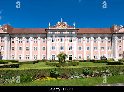 Neues Schloss oder neues Schloss und Burg-Terrasse, Meersburg, Bodensee, Bodenseekreis, Oberschwaben, Baden-Württemberg Stockfoto