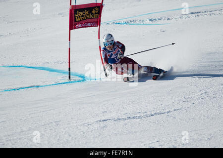 Nina Loeseth Wettbewerb in Courchevel Damen Ski Weltcup Riesenslalom im Dezember 2015 Stockfoto
