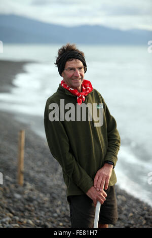 Wird Parsons Treibholz Rückzugs-und Öko-Touren auf der Leiste Wairau Lagunen, Marlborough, Neuseeland Stockfoto