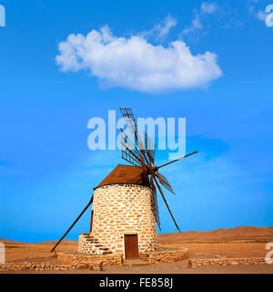 Tefia Windmühle Fuerteventura auf den Kanarischen Inseln von Spanien Stockfoto