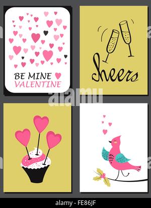 Valentinstag Karten Stock Vektor