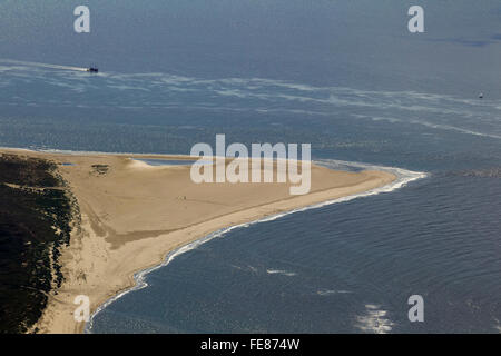 Sandstrand, Osterhook, Antenne, Langeoog, Nordsee, Nordsee Insel, Ostfriesischen Inseln, Niedersachsen, Deutschland, Europa, Stockfoto