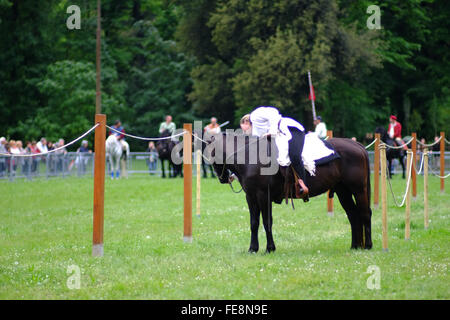 Florenz, Italien - 27. April 2014 - Candid erschossen genommen während der berühmten Spiele Carnasciale, dieses Jahr in Florenz, Stockfoto