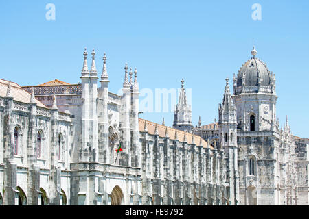 Das Kloster St. Hieronymus, ist eines der berühmtesten Denkmäler in Portugal, im manuelinischen Stil erbaut. Stockfoto