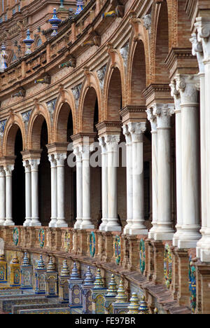 Dekorative Gebäude in Spanien Platz, Sevilla Stockfoto