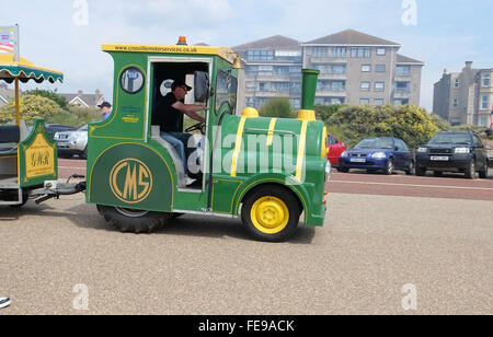 Der Motor aus dem Weston super Mare Meer Land Zug, für Touristen im Sommer. Juni 2014 Stockfoto