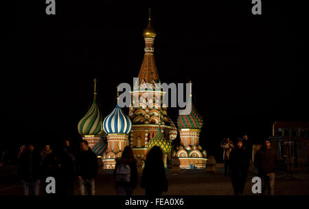 Moskau, Russland. 4. Februar 2016. Die Basilius Kathedrale auf dem Roten Platz in Moskau, Russland, 4. Februar 2016. Foto: Sven Hoppe/Dpa/Alamy Live News Stockfoto