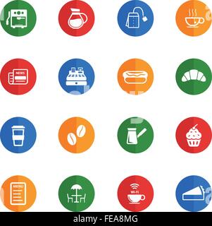 Cafe einfach Symbole Stock Vektor