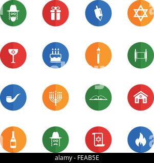 Hanukkah einfach Symbole Stock Vektor