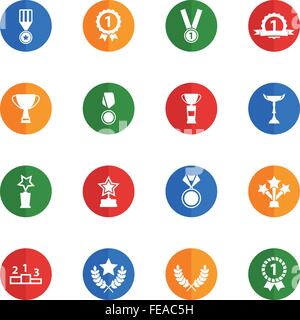 Medaillen und Tropheys einfach Symbole Stock Vektor