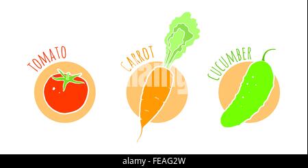Gemüse set Illustrationen Stock Vektor