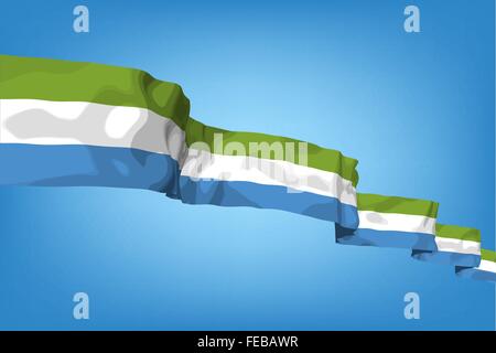 Nationalflagge von Sierra Leone Stock Vektor