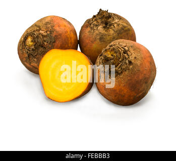 Obst und Gemüse auf weißem Hintergrund Stockfoto