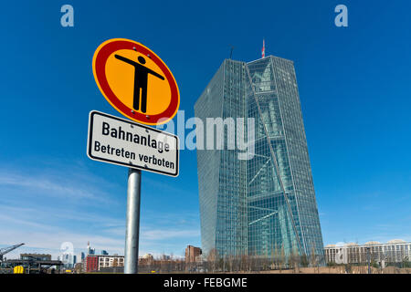 Europa, Deutschland, Frankfurt auf dem Main, Europäische Zentralbank, EZB, Sitz. Stockfoto