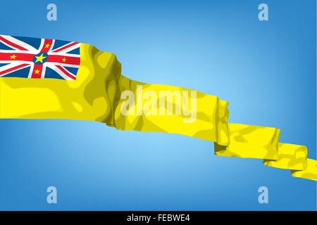 Nationalflagge von Niue Stock Vektor