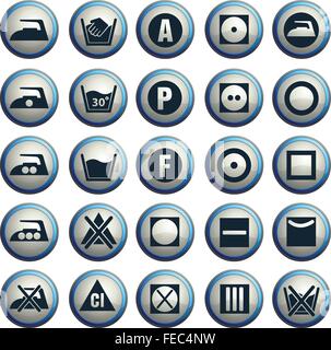 Wäscherei Icons set Stock Vektor