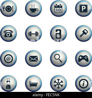 Hotel einfach Symbole Stock Vektor