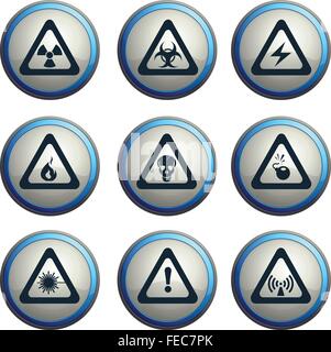 Gefahr-Zeichen-Symbole Stock Vektor