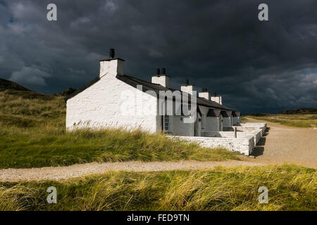 Alten Pilot Hütten auf Llanddwyn Island Newborough Anglesey Stockfoto