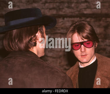 BYRDS uns Rock-Gruppe im Februar 1967 mit Chris Hillman auf der rechten Seite und Dave Crosby Stockfoto