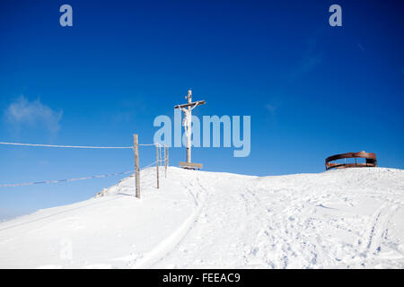 Valgardena im Winter Stockfoto