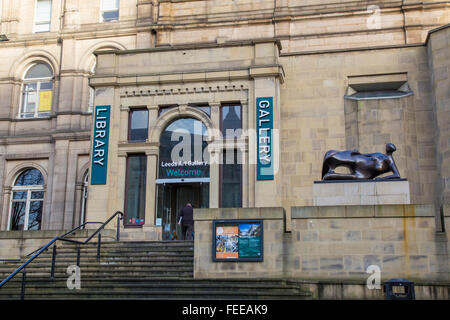 Leeds, Galerie und Bibliothek. Stockfoto