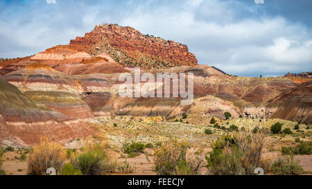 Bunte Formationen des südlichen Utah Stockfoto