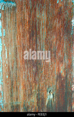 Makro Planke der alten hölzernen Hintergrund mit Holzmaserung braune Farbe Textur Stockfoto