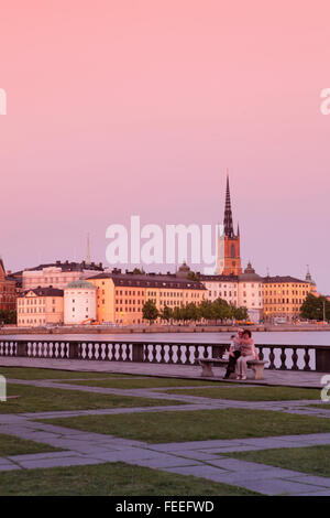 Aussicht auf Gamla Stan (Altstadt) in Stockholm, Schweden Stockfoto